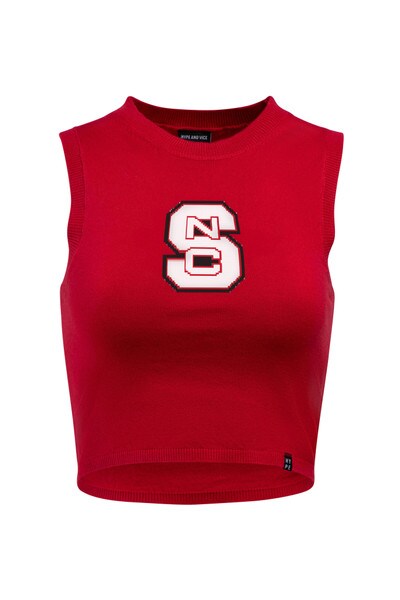 Red Ladies Ivy Knitted Tank Top - B
